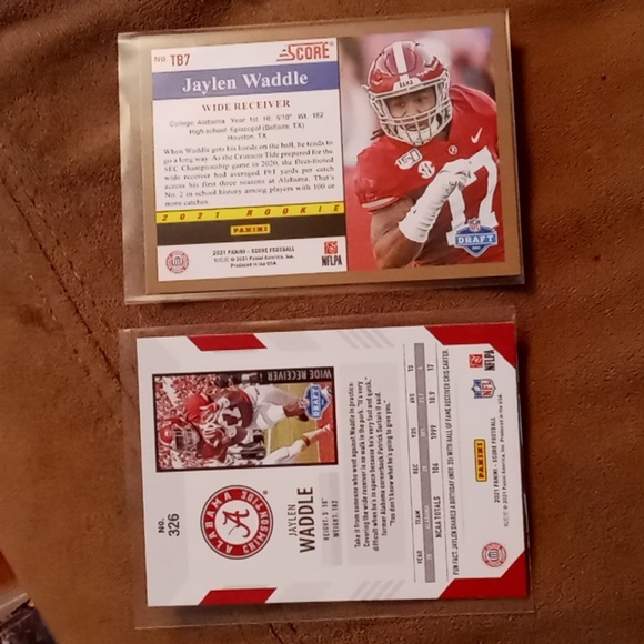 Jaylen Waddle 2021 Score football rookie 2 card lot RC - Picture 2 of 8
